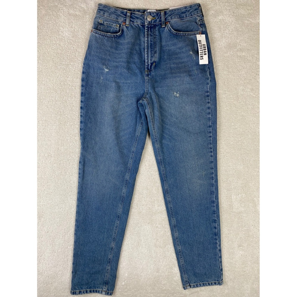 Urban Outfitters BDG Mom High-Rise Jeans Womens 29 Blue Distressed Denim NWT